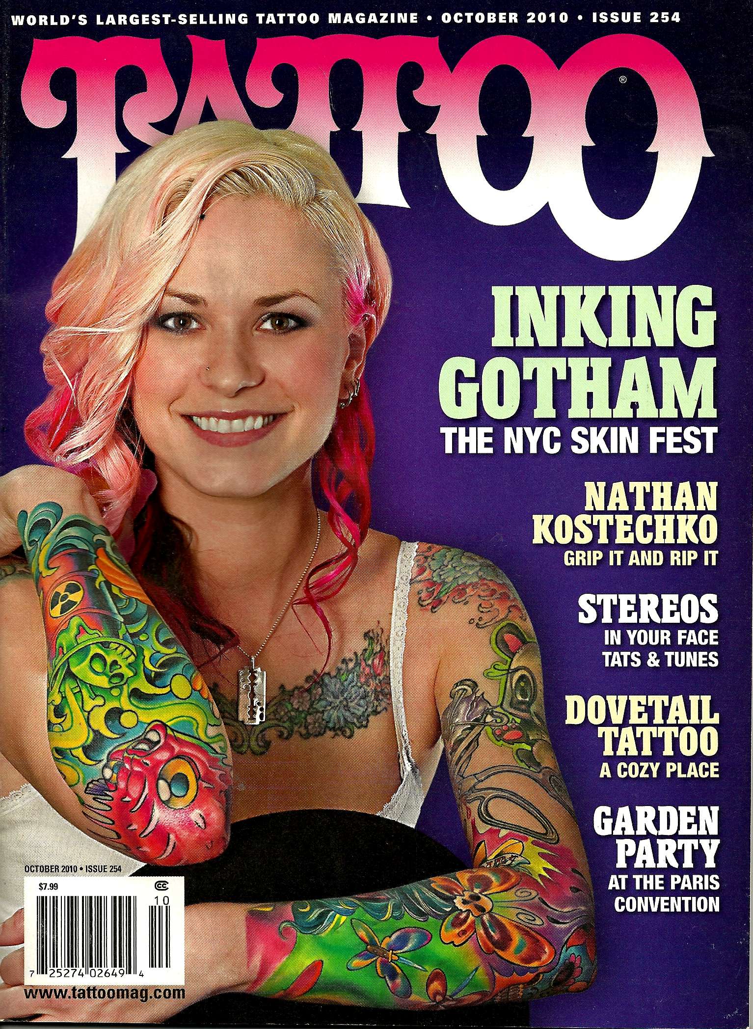 Tattoo magazine Issue#266 October 2011 ~ NYC Convention/ Memoir Tattoo/AZ Expo Tattoo